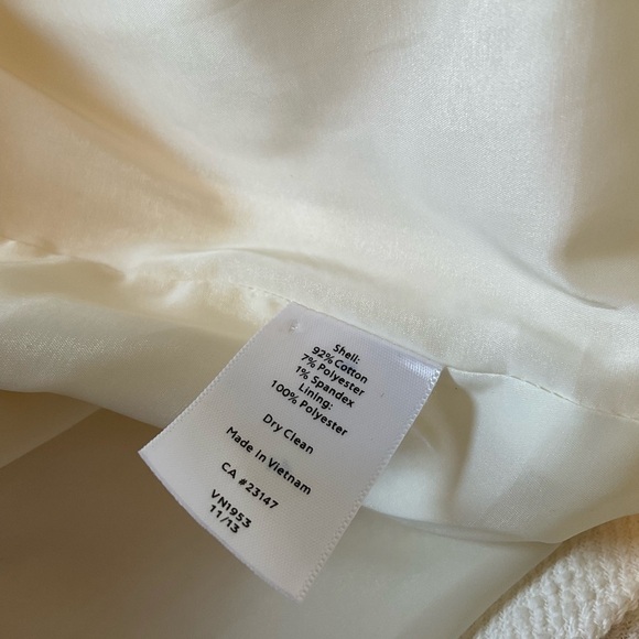 Talbots Cream Black Trim Jacket Coat Sz 10 - Picture 7 of 7